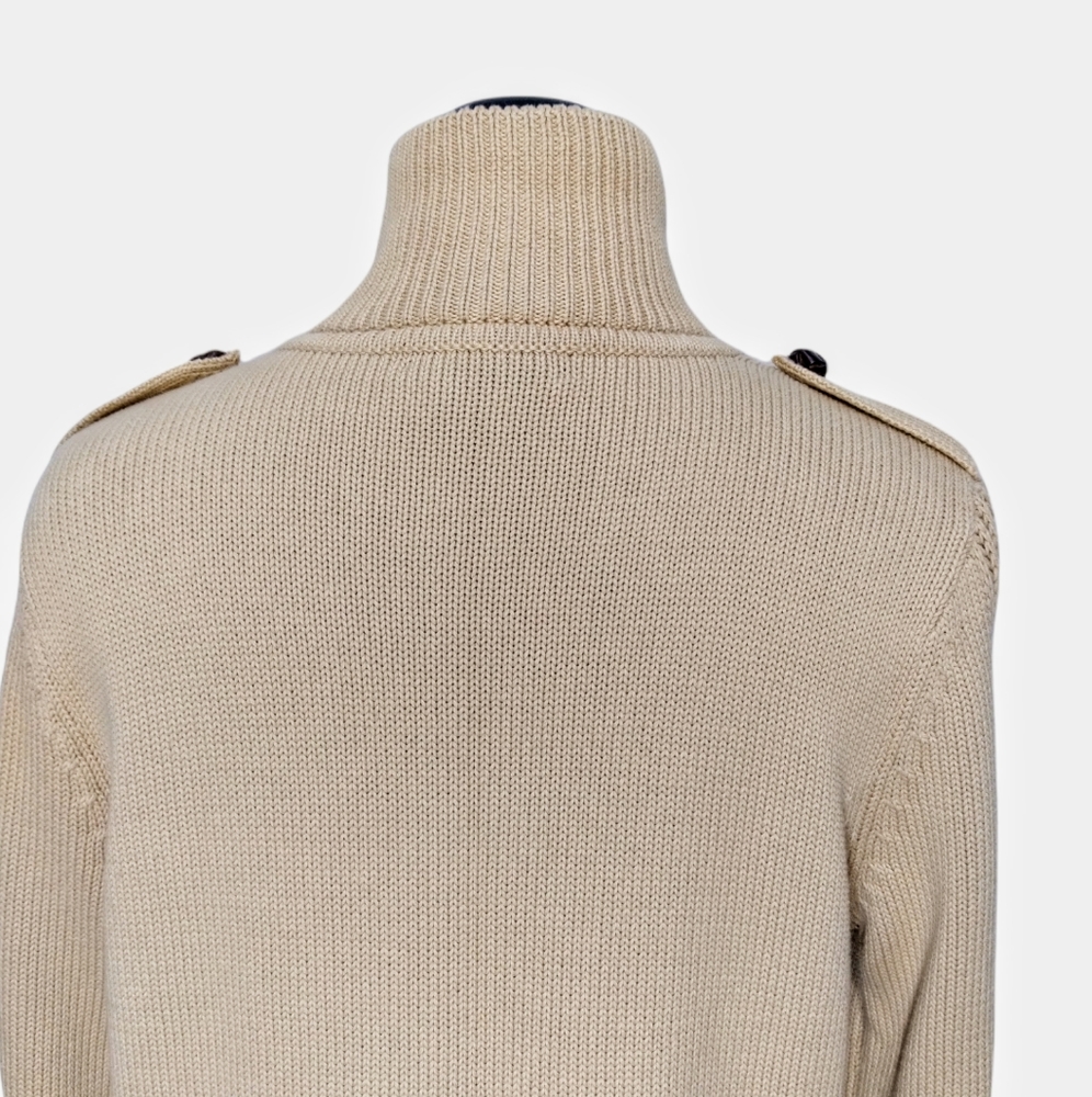 Ralph Lauren Camel Tan Cardigan Sweater Y2K 90s Medium - Picture 11 of 16